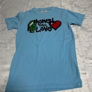FWRD DENIM Kids Graphic Tee with 'Money Over Love' Design